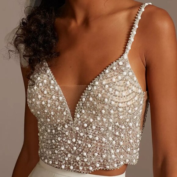 DB Studio Embellished Wedding Top - Picture 1 of 14